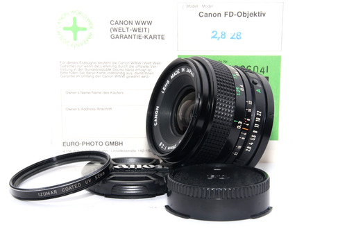 Canon 28mm 8 obiettivo - fd,