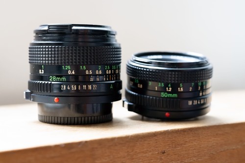 Canon 28mm 50mm - fd, f1.8